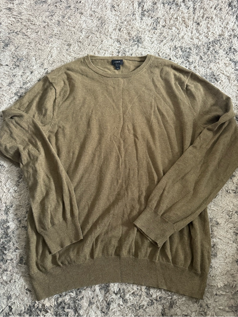 J. Crew Olive Crewneck Sweater